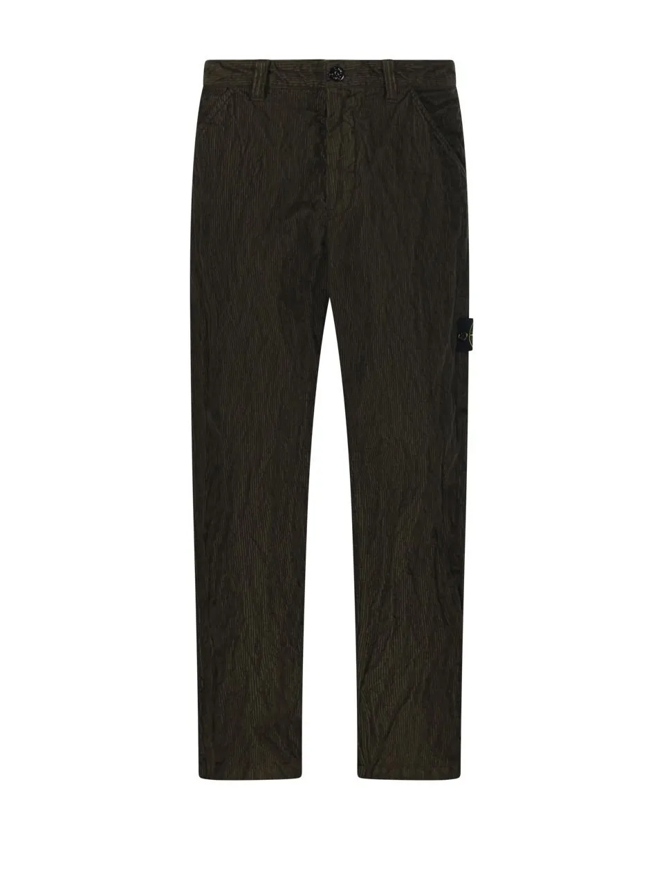 Stone Island Logo Patch Straight Leg Trousers