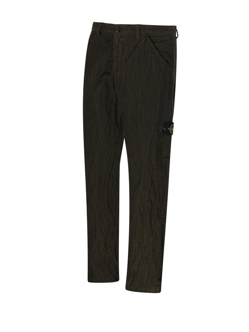 Stone Island Logo Patch Straight Leg Trousers