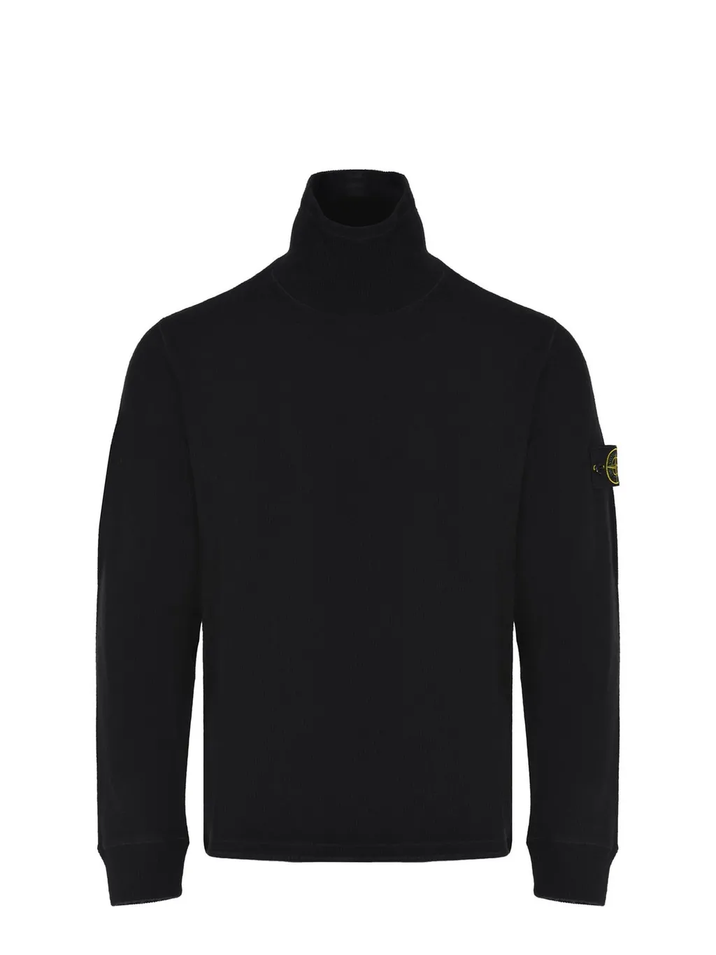 Stone Island Logo Patch Roll Neck Jumper