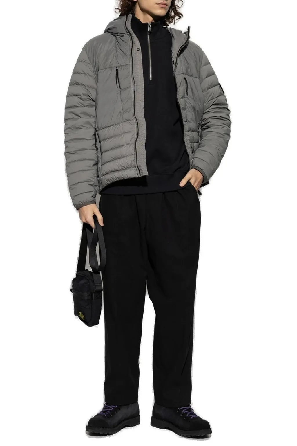 Stone Island Hooded Zip-Up Jacket