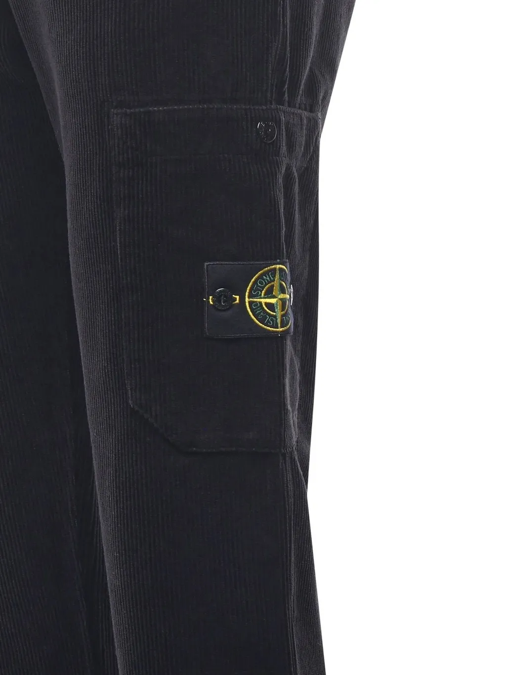 Stone Island Logo Patch Corduroy Pants
