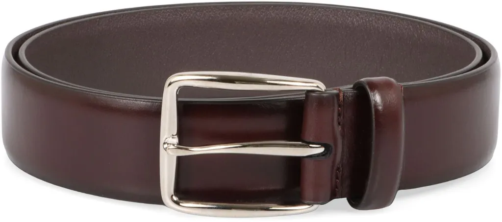 Slowear Glossy Silver-Buckle Belt