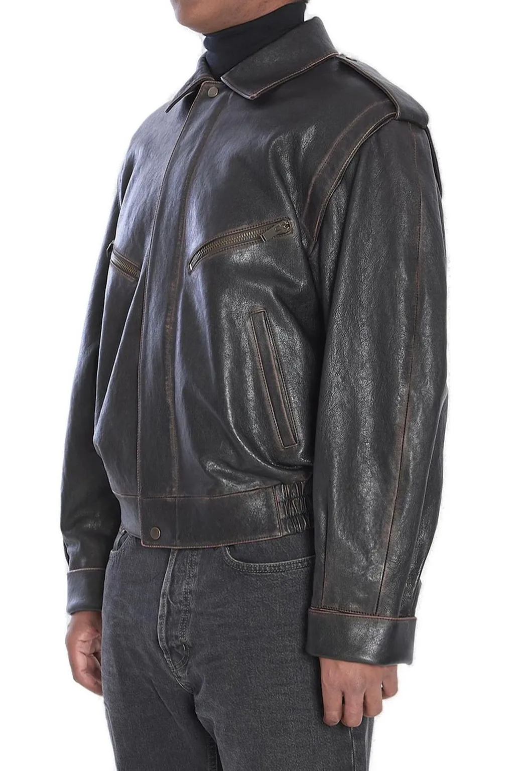 Saint Laurent Zip-Up Bomber Jacket