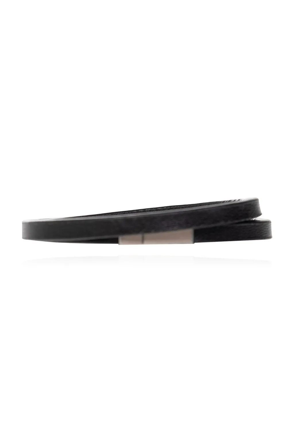 Saint Laurent Logo Engraved Double-Wrap Bracelet