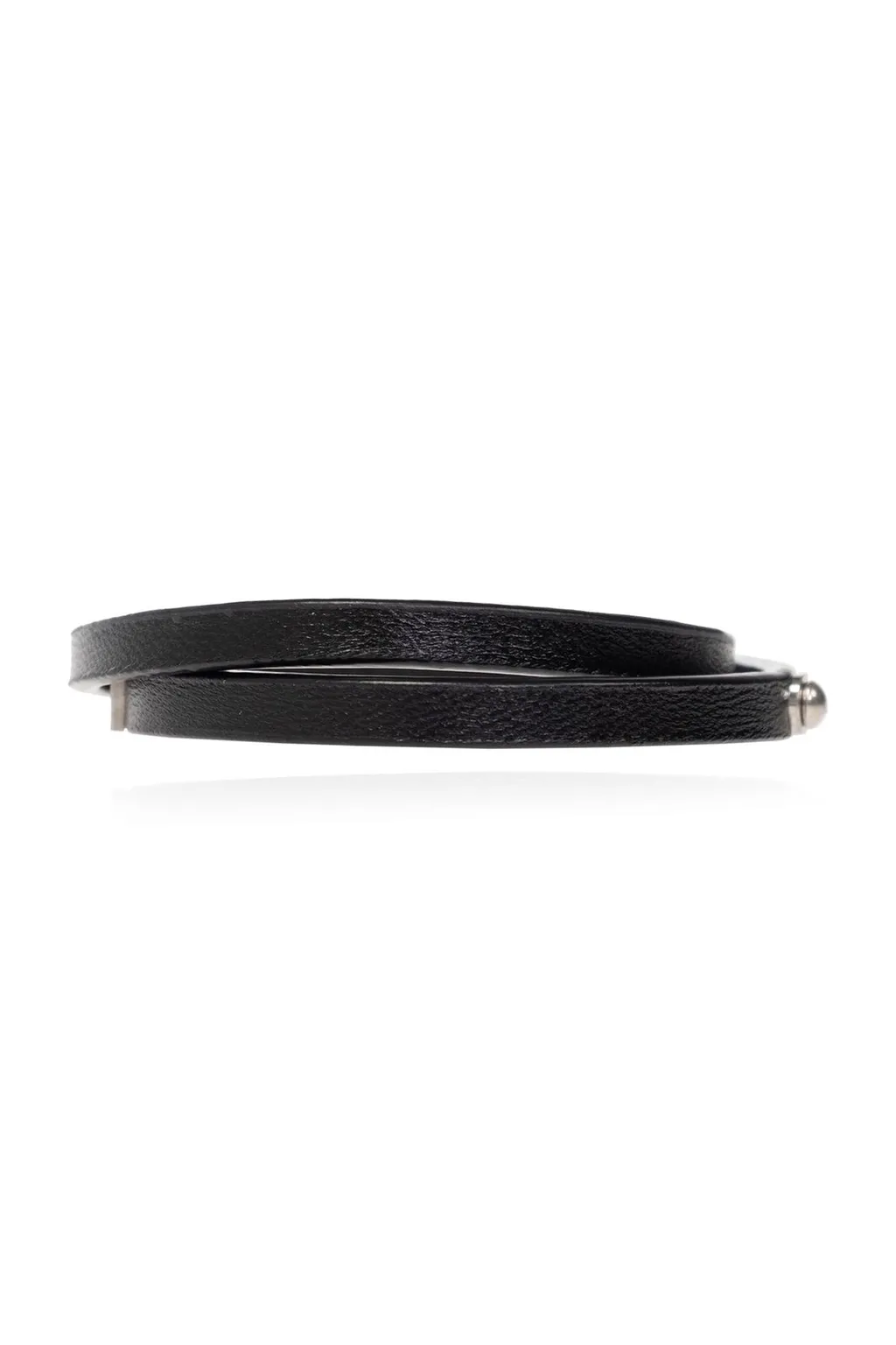 Saint Laurent Logo Engraved Double-Wrap Bracelet