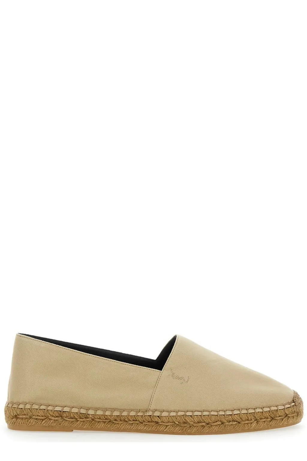 Saint Laurent Logo Embroidered Slip-On Espadrilles