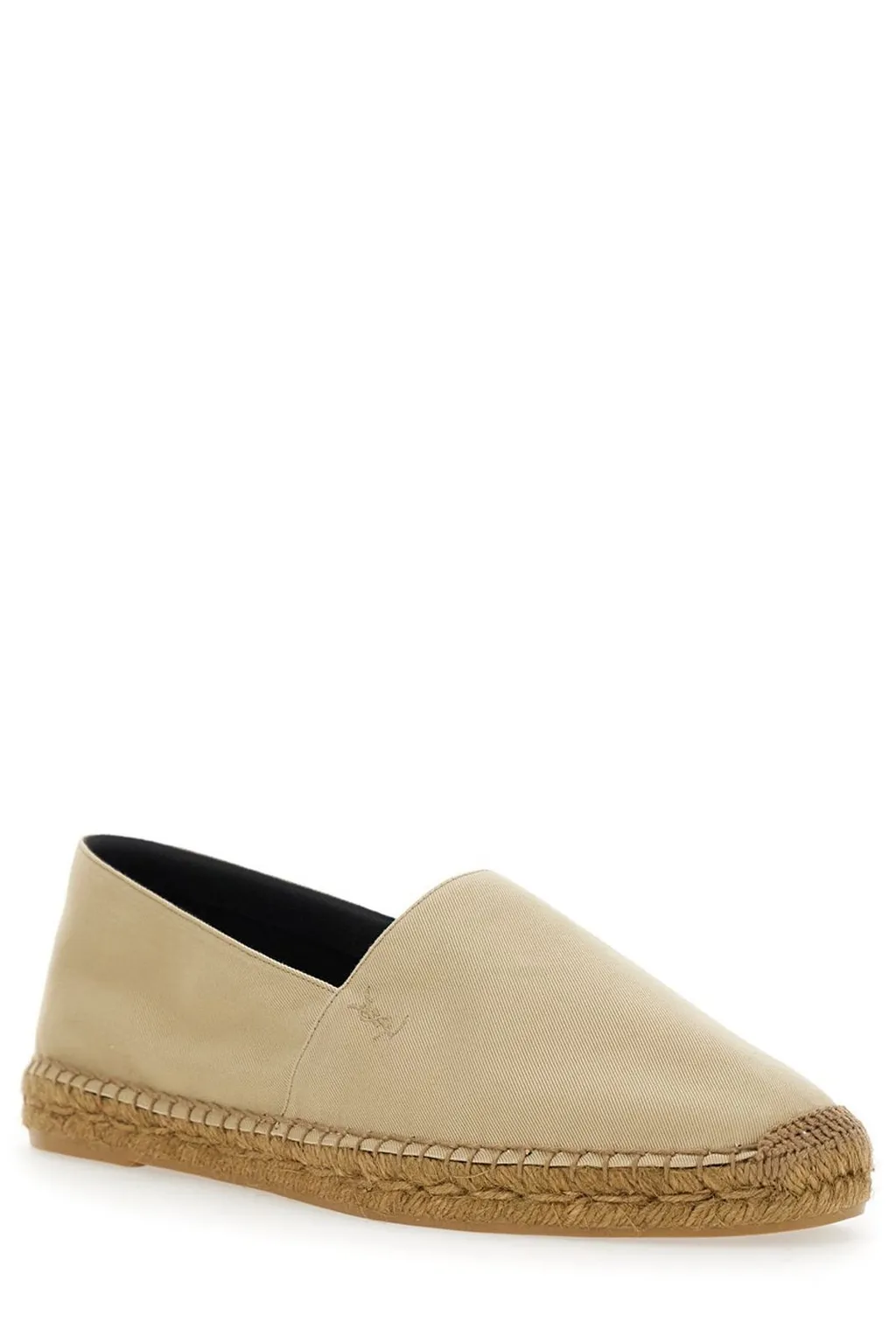 Saint Laurent Logo Embroidered Slip-On Espadrilles