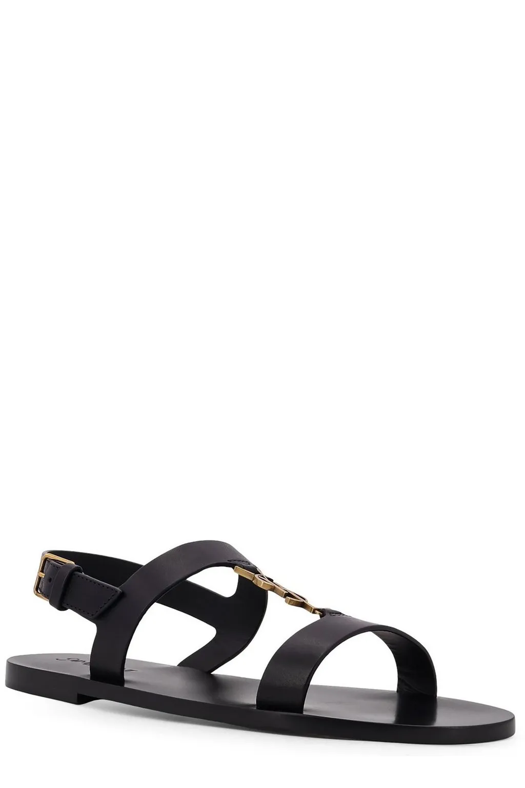 Saint Laurent Cassandre Logo Plaque Sandals