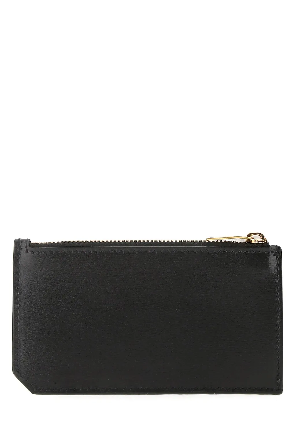 Saint Laurent Logo Plaque Zip-Up Cardholder