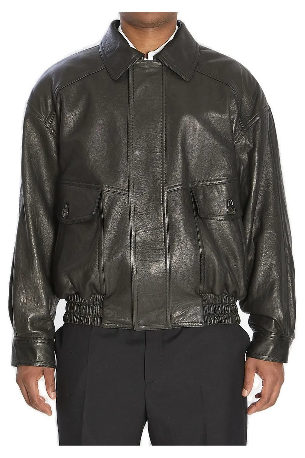 Saint Laurent Drop-Shoulder Bomber Jacket