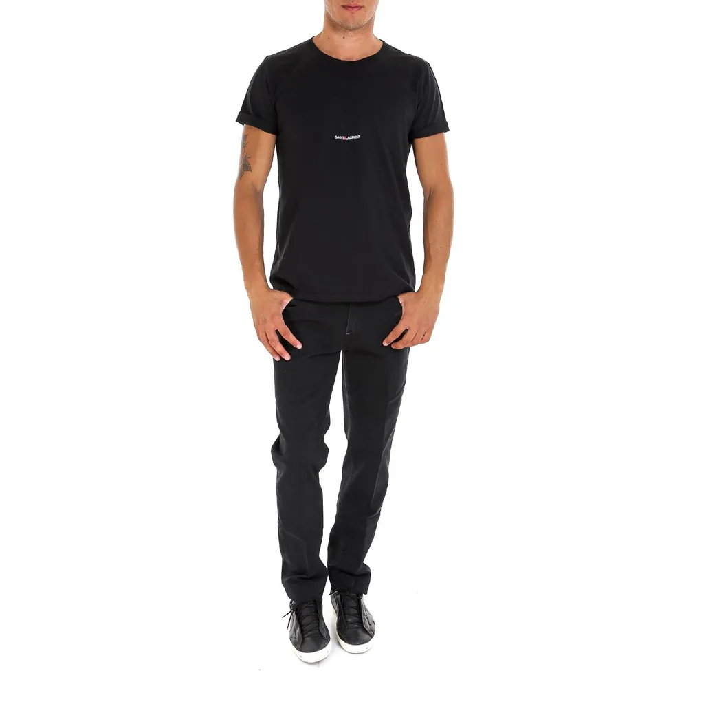 Saint Laurent Rive Gauche Logo Printed T-Shirt