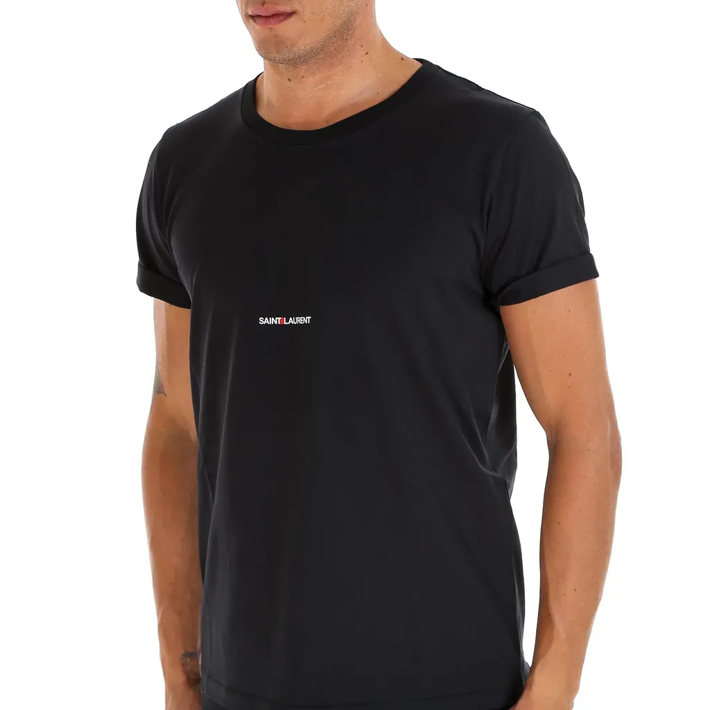 Saint Laurent Rive Gauche Logo Printed T-Shirt