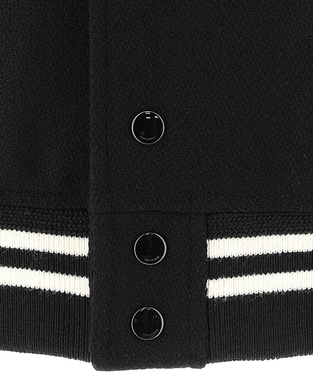 Saint Laurent Snap-Buttoned Teddy Bomber Jacket