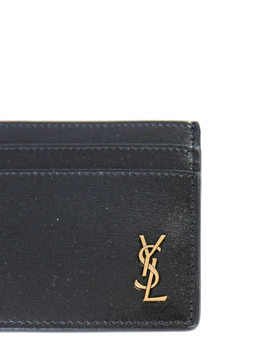 Saint Laurent Tiny Cassandre Credit Card Case