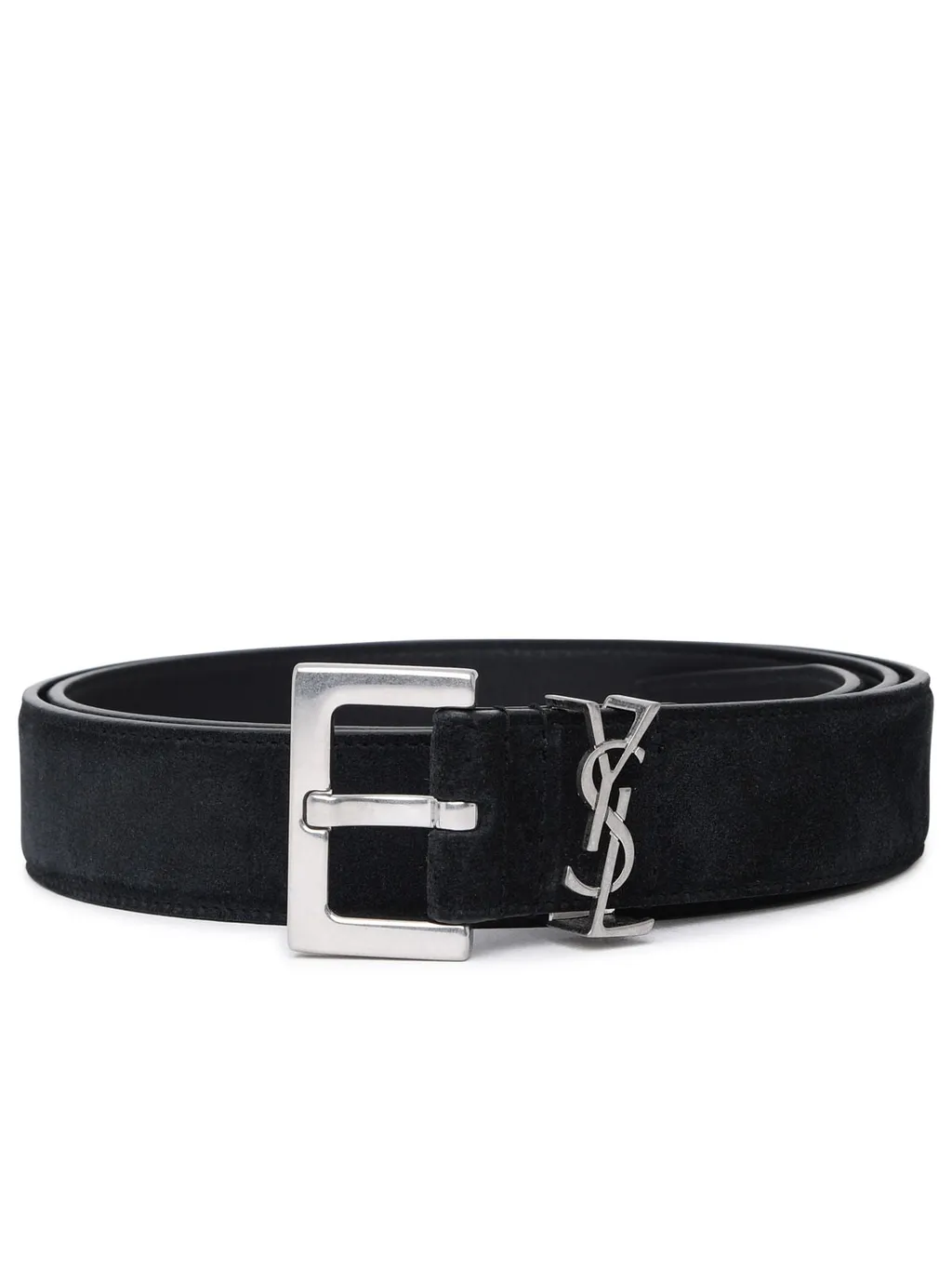 Saint Laurent Logo Plaque Buckled Belt