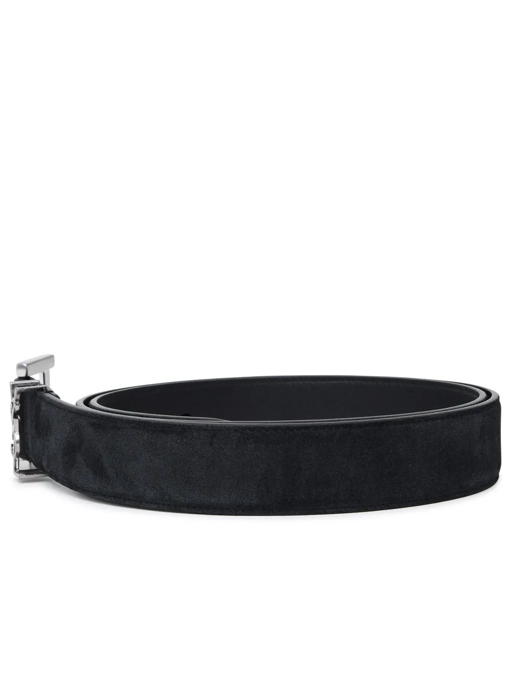 Saint Laurent Logo Plaque Buckled Belt