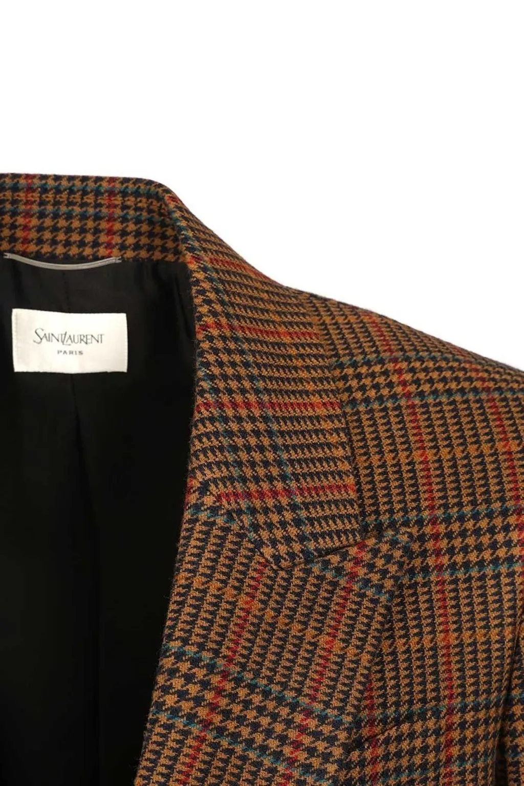 Saint Laurent Single-Breasted Checked Jacket