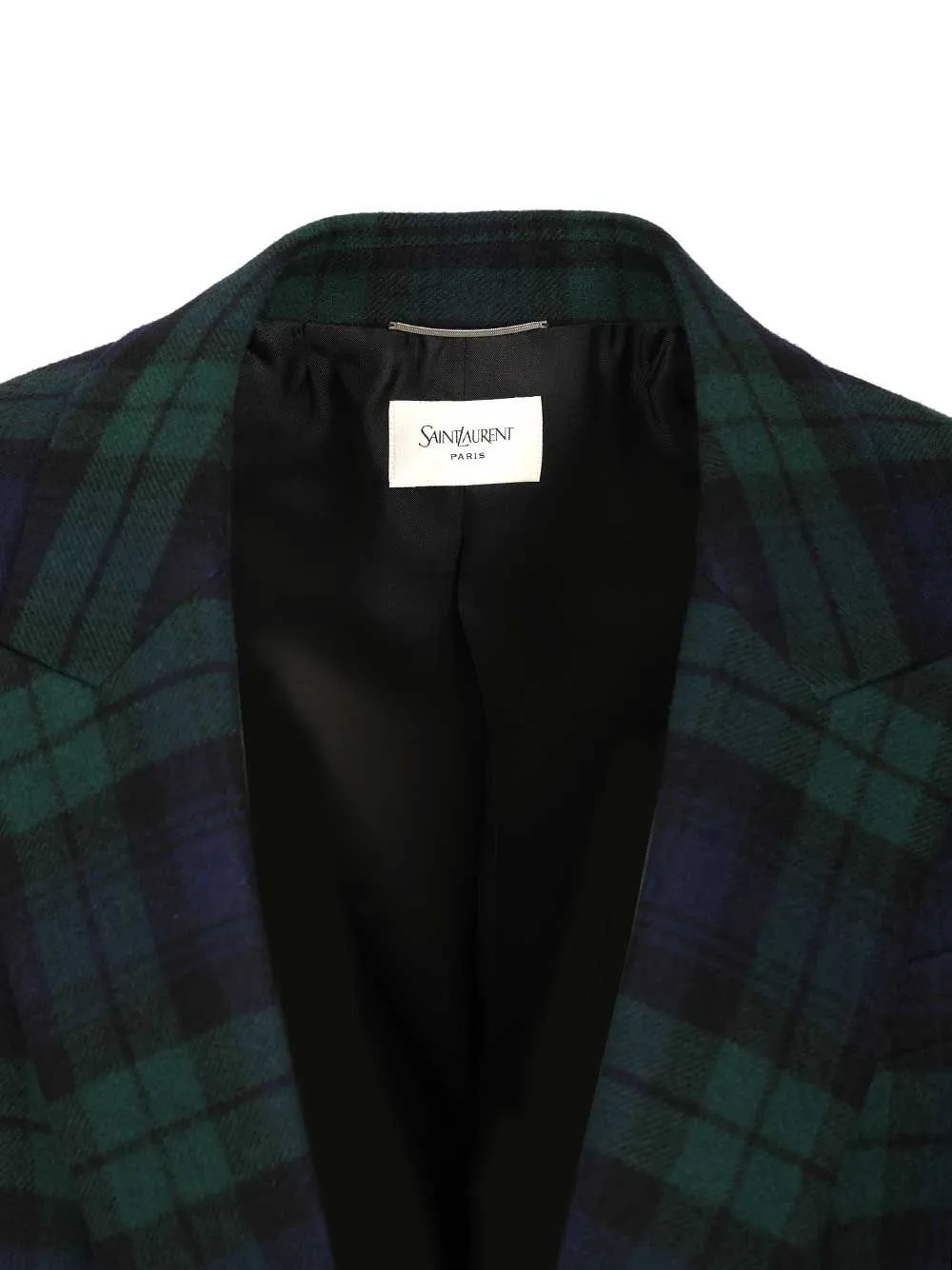 Saint Laurent Tartan Single-Breasted Jacket