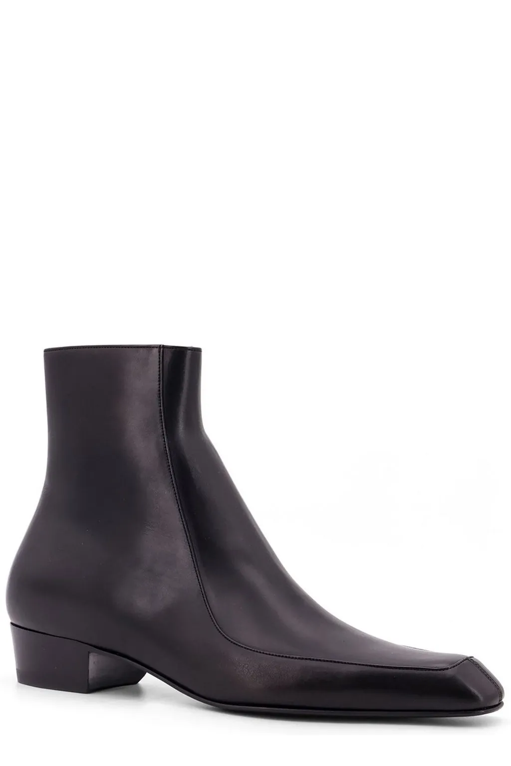 Saint Laurent Augustin Zip Detailed Ankle Boots