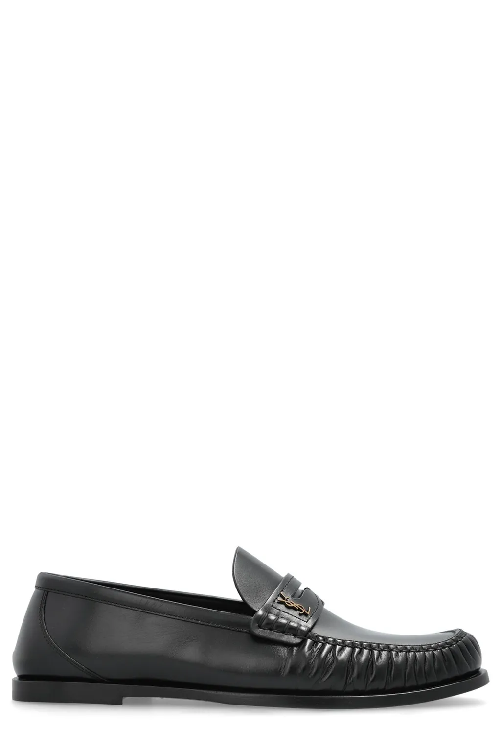 Saint Laurent Laurent Logo Plaque Slip-On Loafers