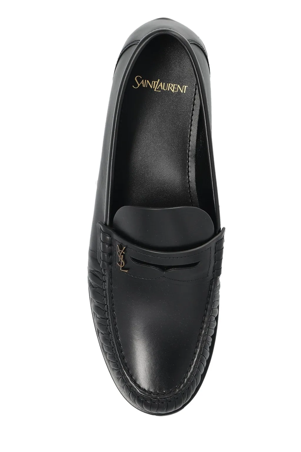 Saint Laurent Laurent Logo Plaque Slip-On Loafers