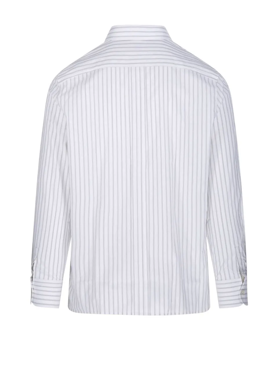 Saint Laurent Cassandre Button-Up Striped Shirt