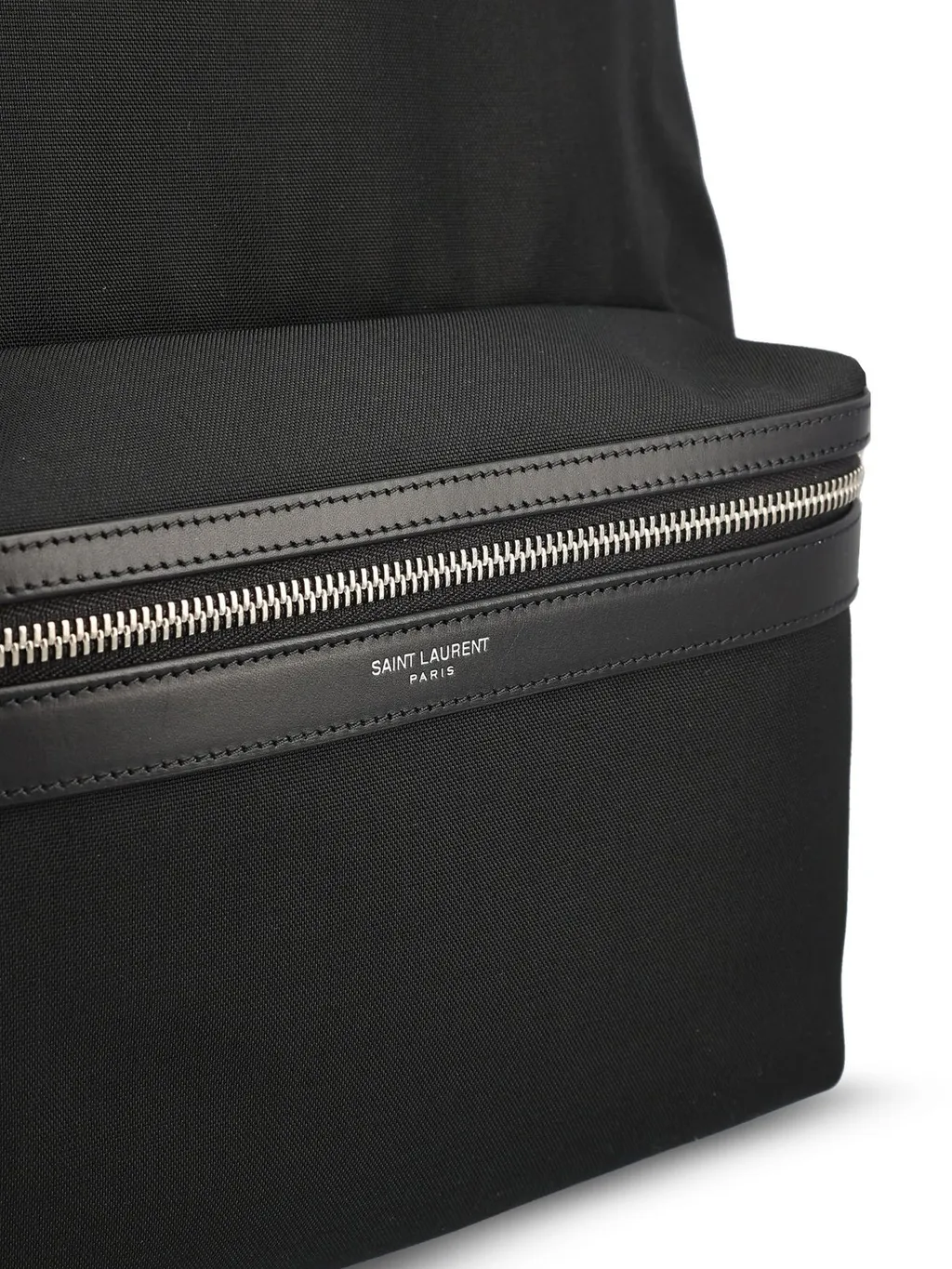 Saint Laurent Logo Stamp Zip-Up Backpack
