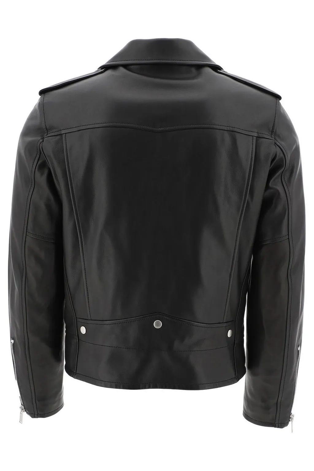 Saint Laurent Zip Detailed Biker Jacket