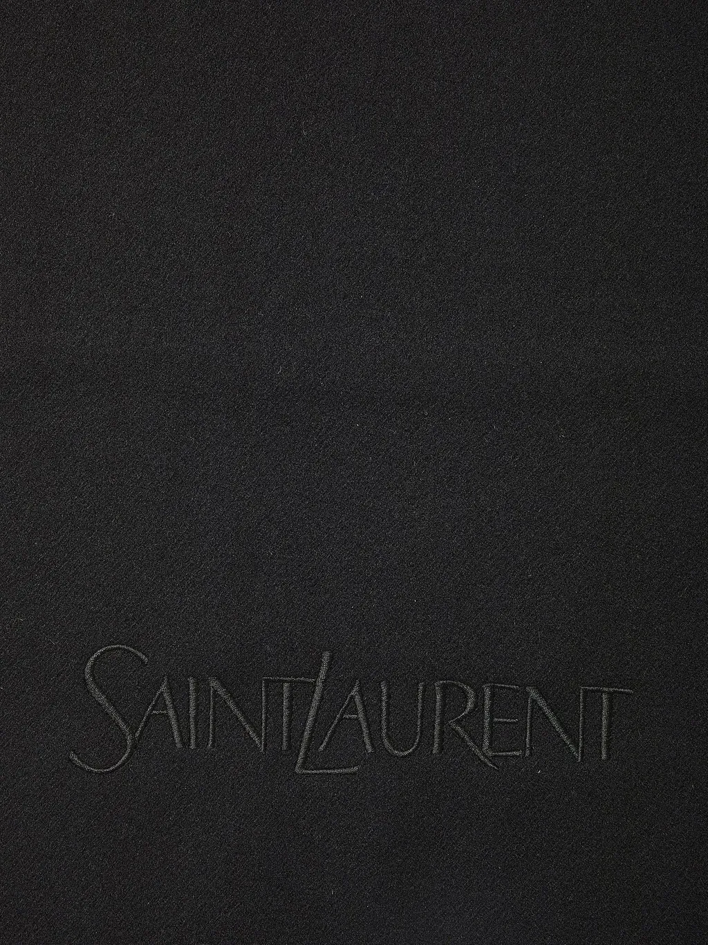 Saint Laurent Logo Embroidered Scarf