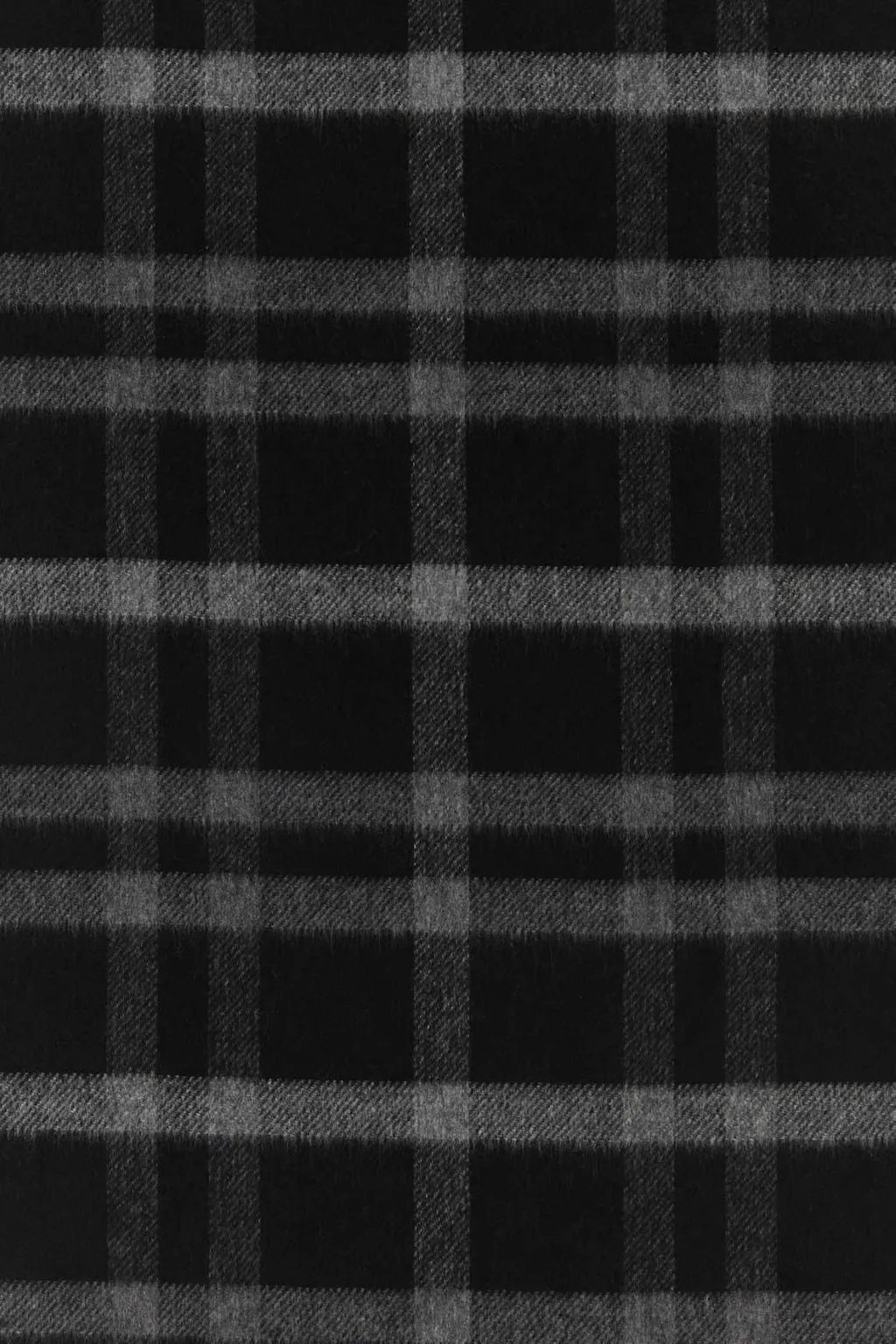 Saint Laurent Tartan Fringed Edge Scarf