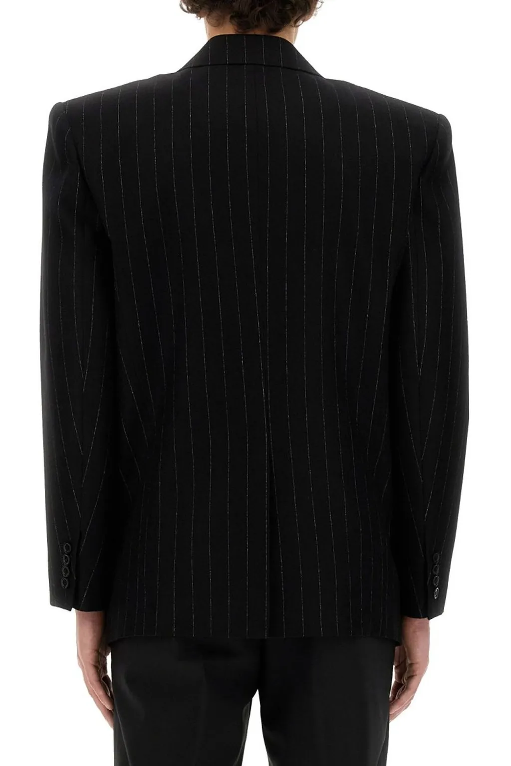 Saint Laurent Oversized Striped Double-Breasted Jacket