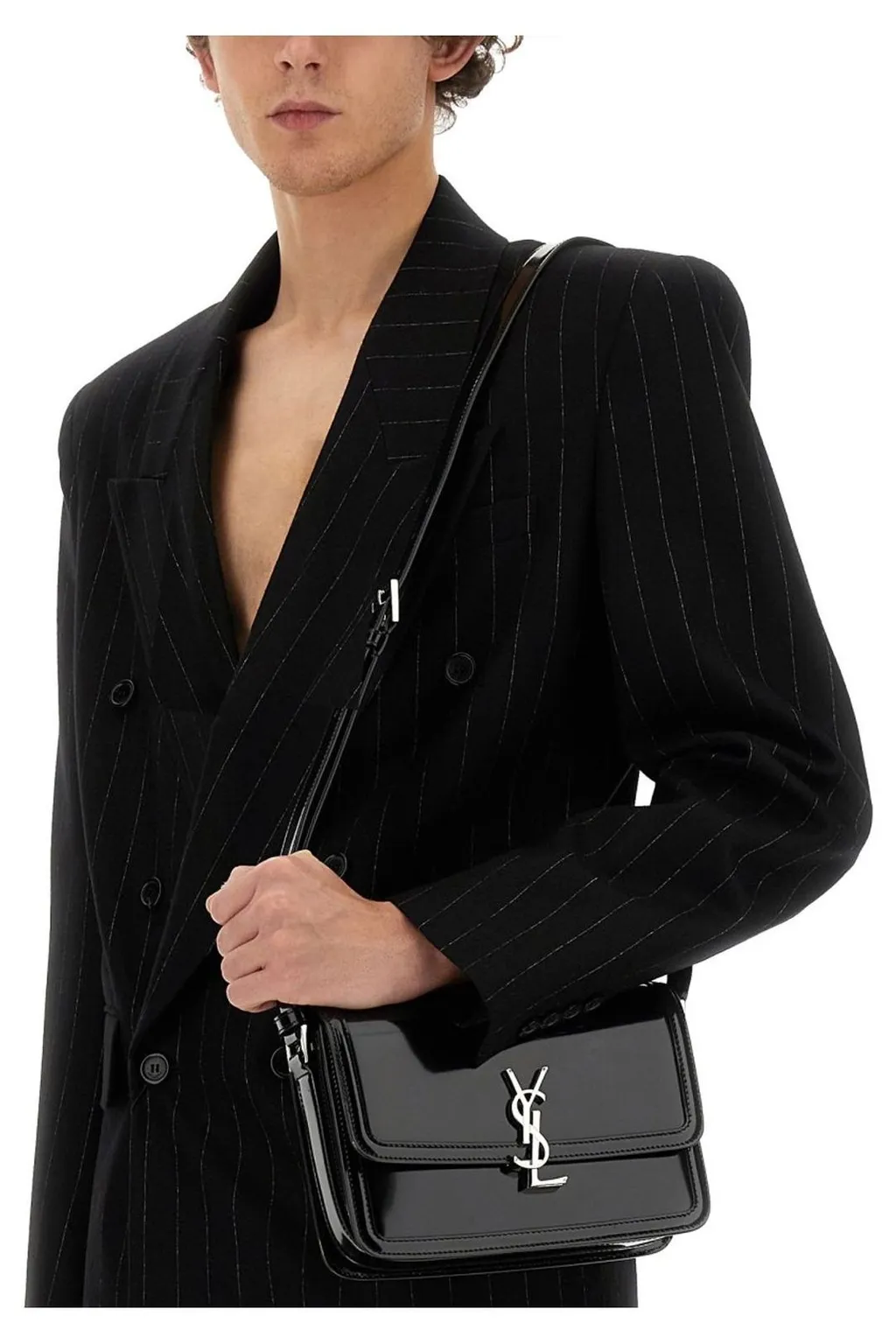 Saint Laurent Oversized Striped Double-Breasted Jacket