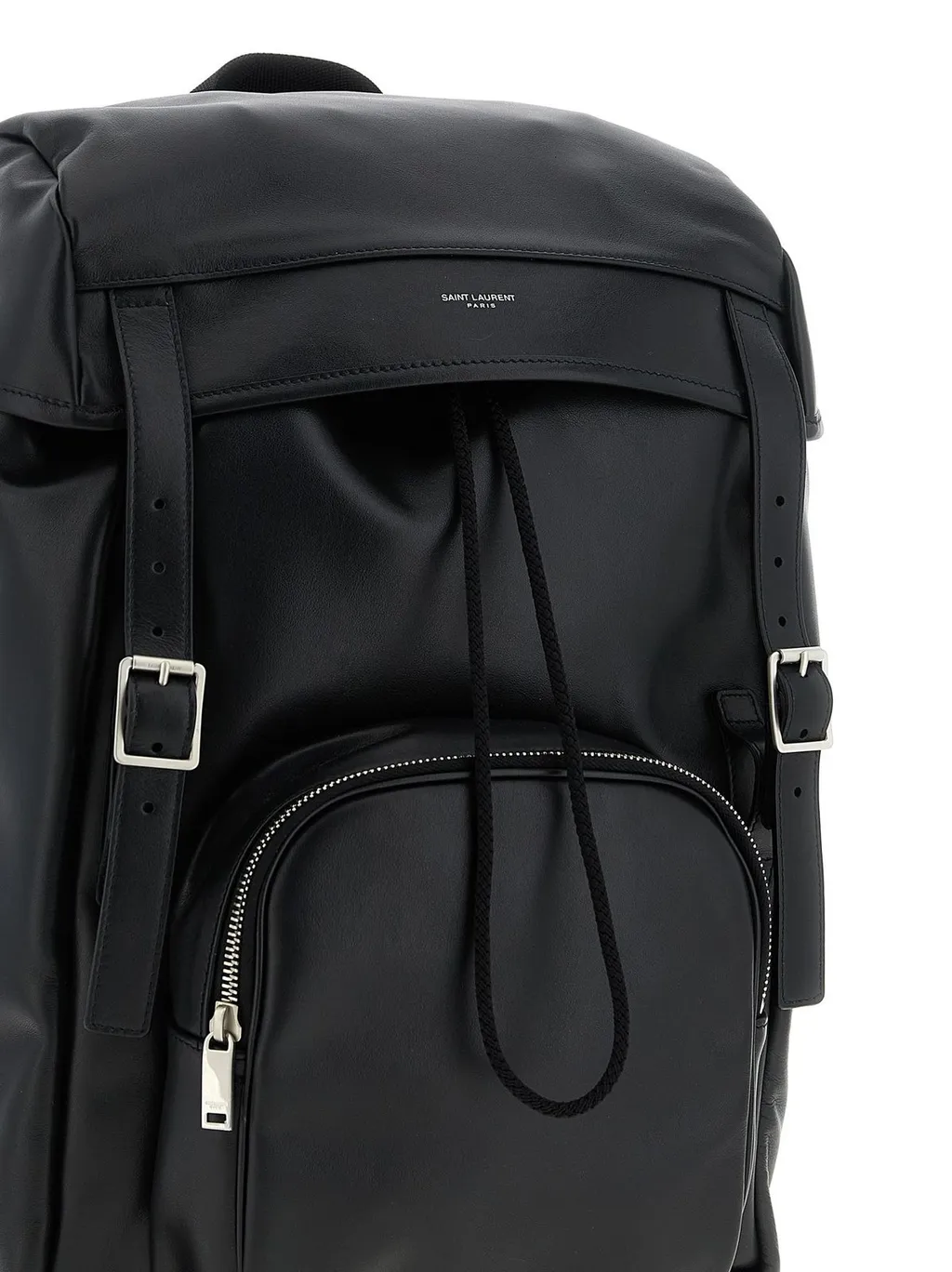 Saint Laurent Logo Printed Buckle Fastening Backpack