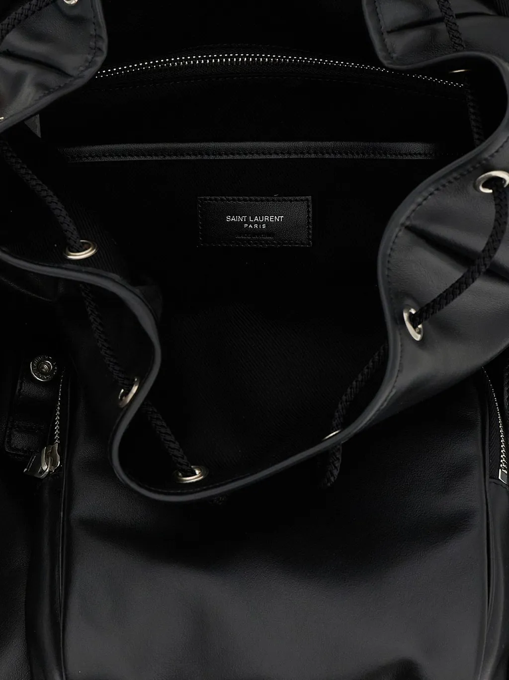 Saint Laurent Logo Printed Buckle Fastening Backpack