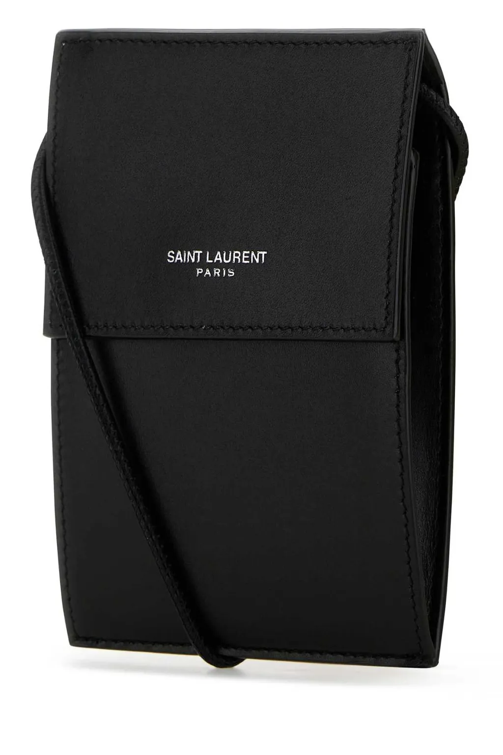 Saint Laurent Logo Printed Foldover Top Shoulder Bag