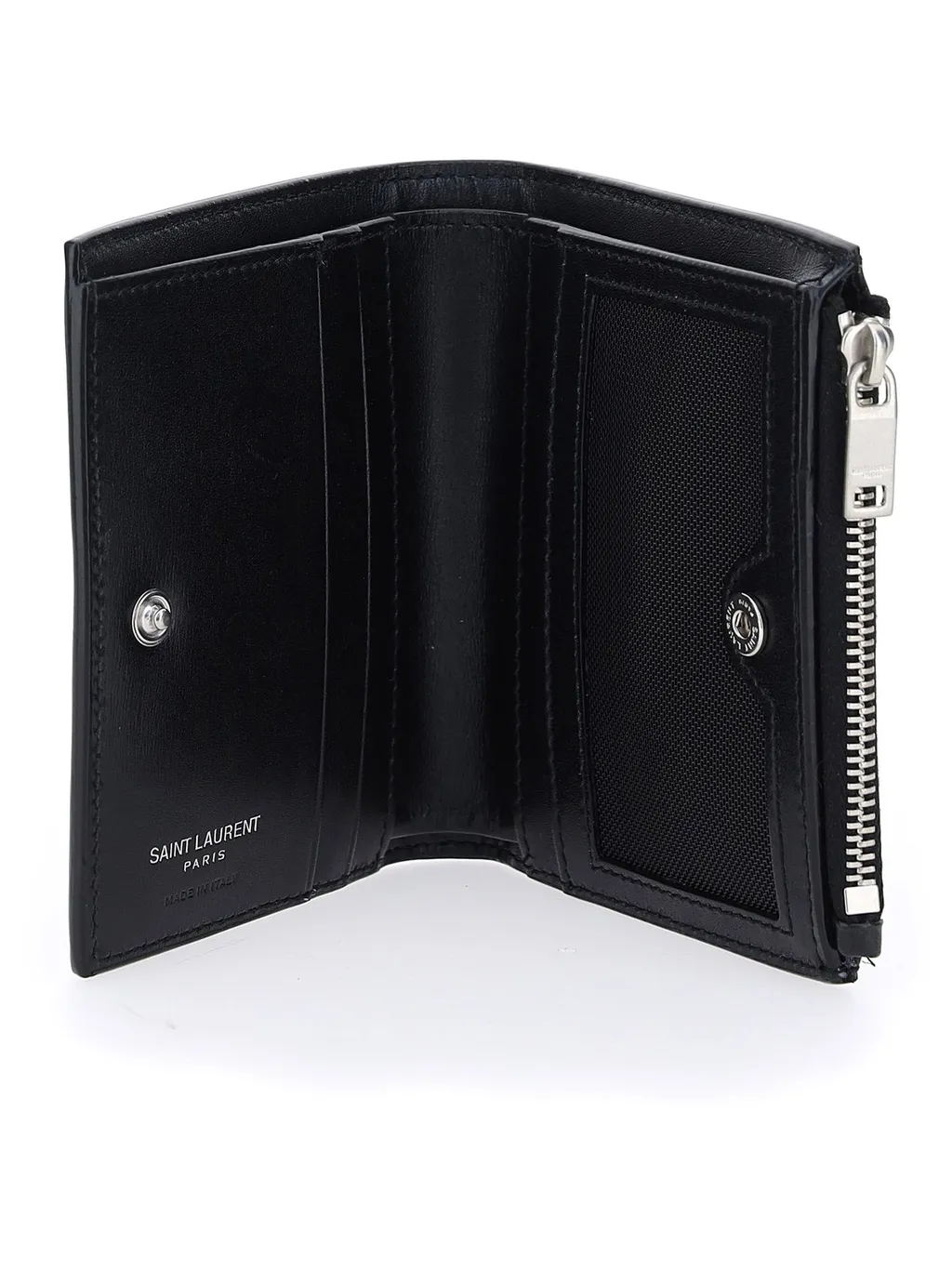 Saint Laurent Logo Plaque Zipped Wallet