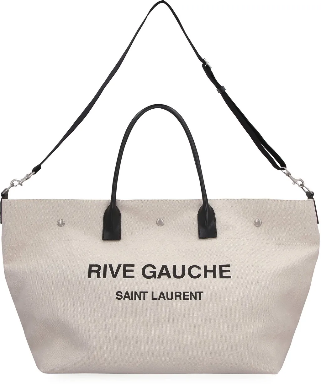Saint Laurent Rive Gauche Printed Maxi Tote Bag