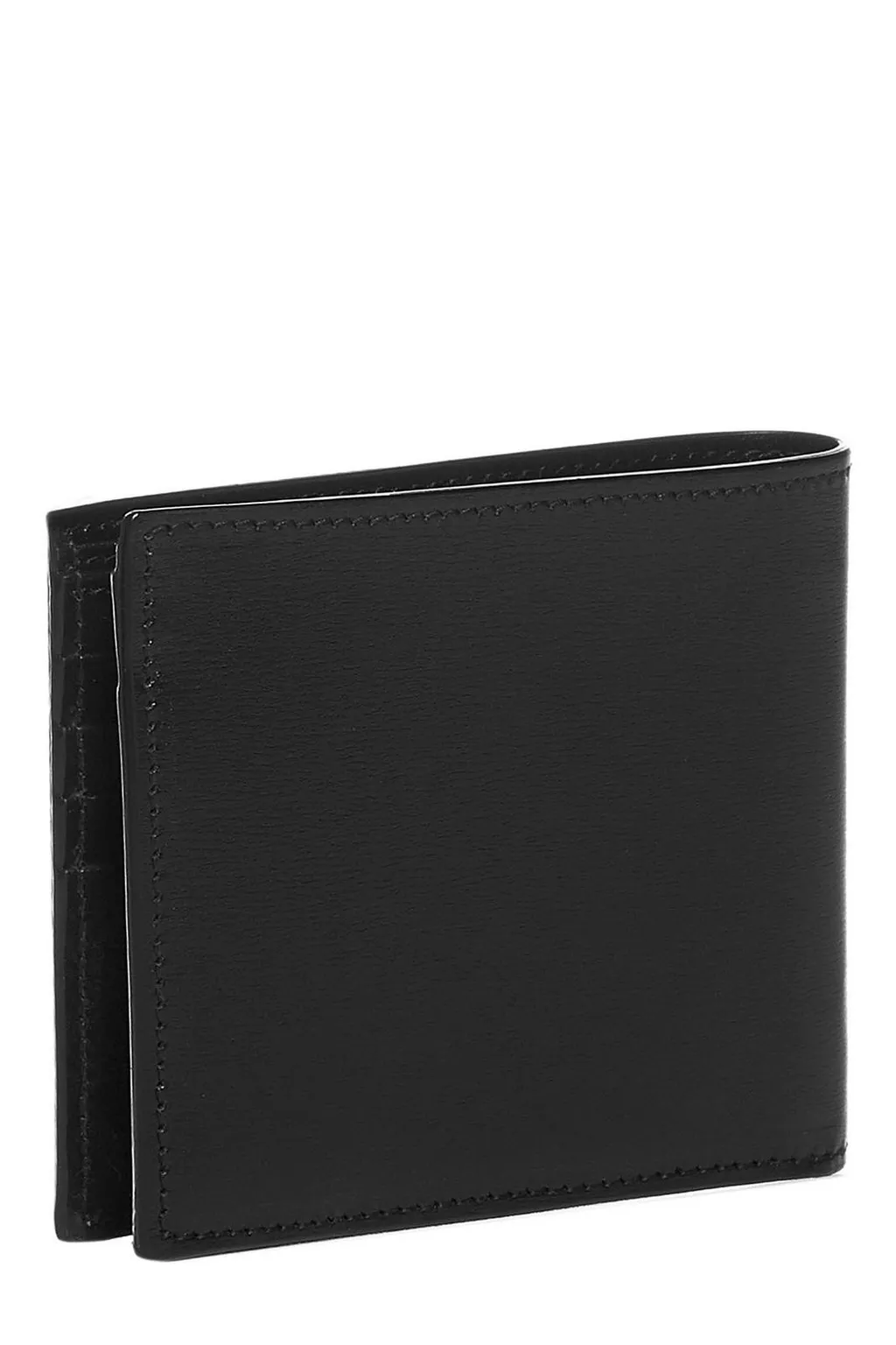 Saint Laurent Monogram Logo Plaque Bi-Fold Wallet