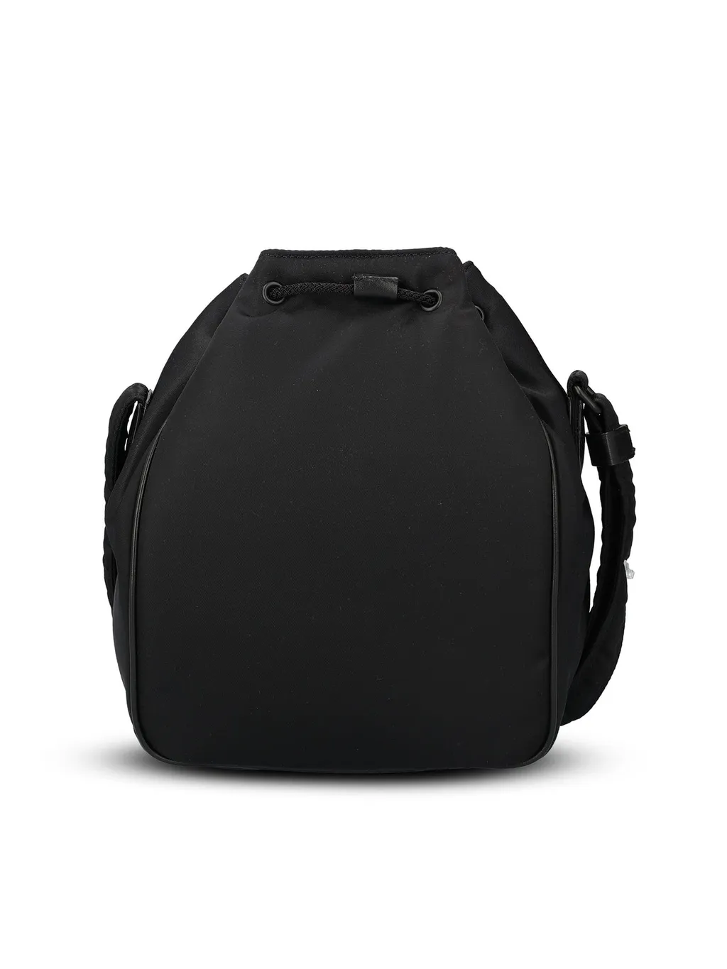Saint Laurent Logo Plaque Drawstring Shoulder Bag
