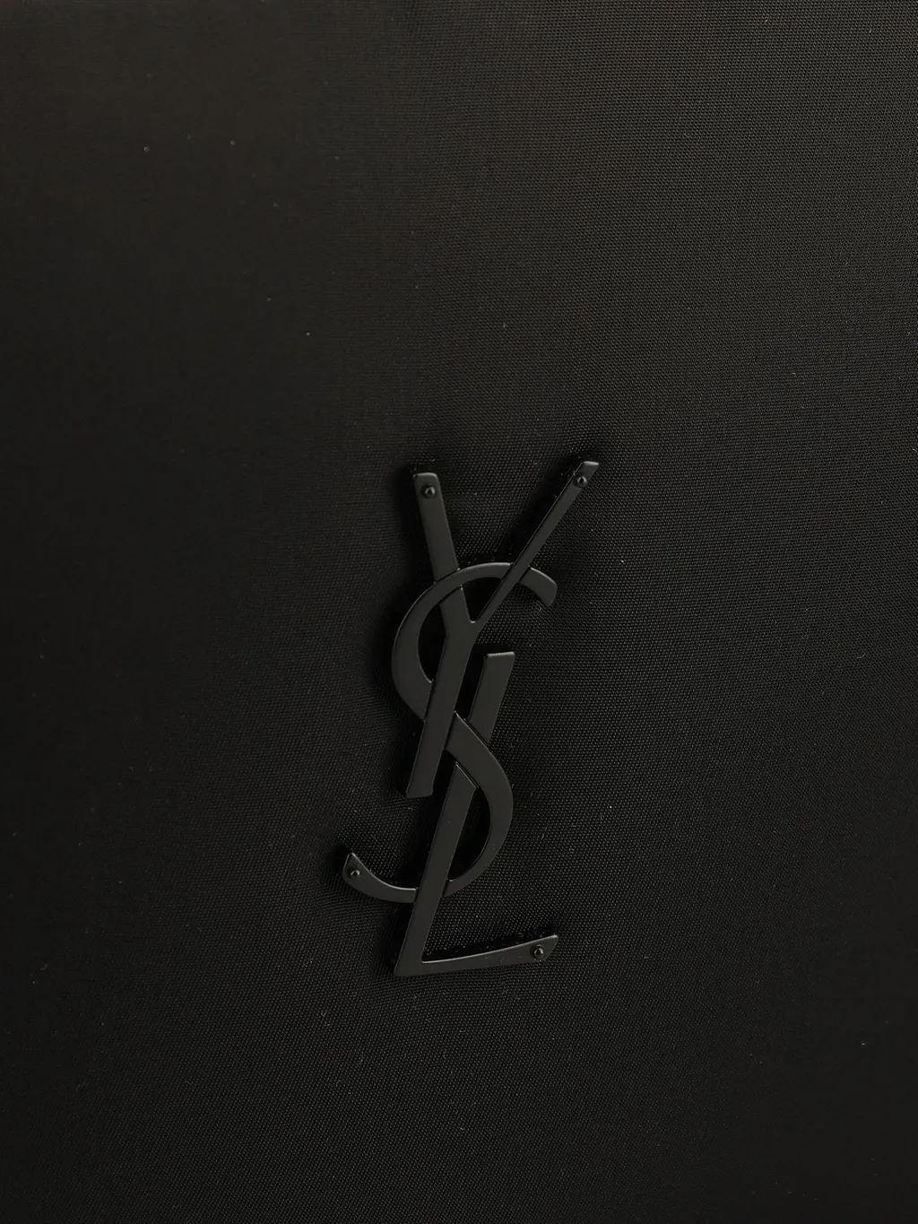 Saint Laurent Logo Plaque Drawstring Shoulder Bag