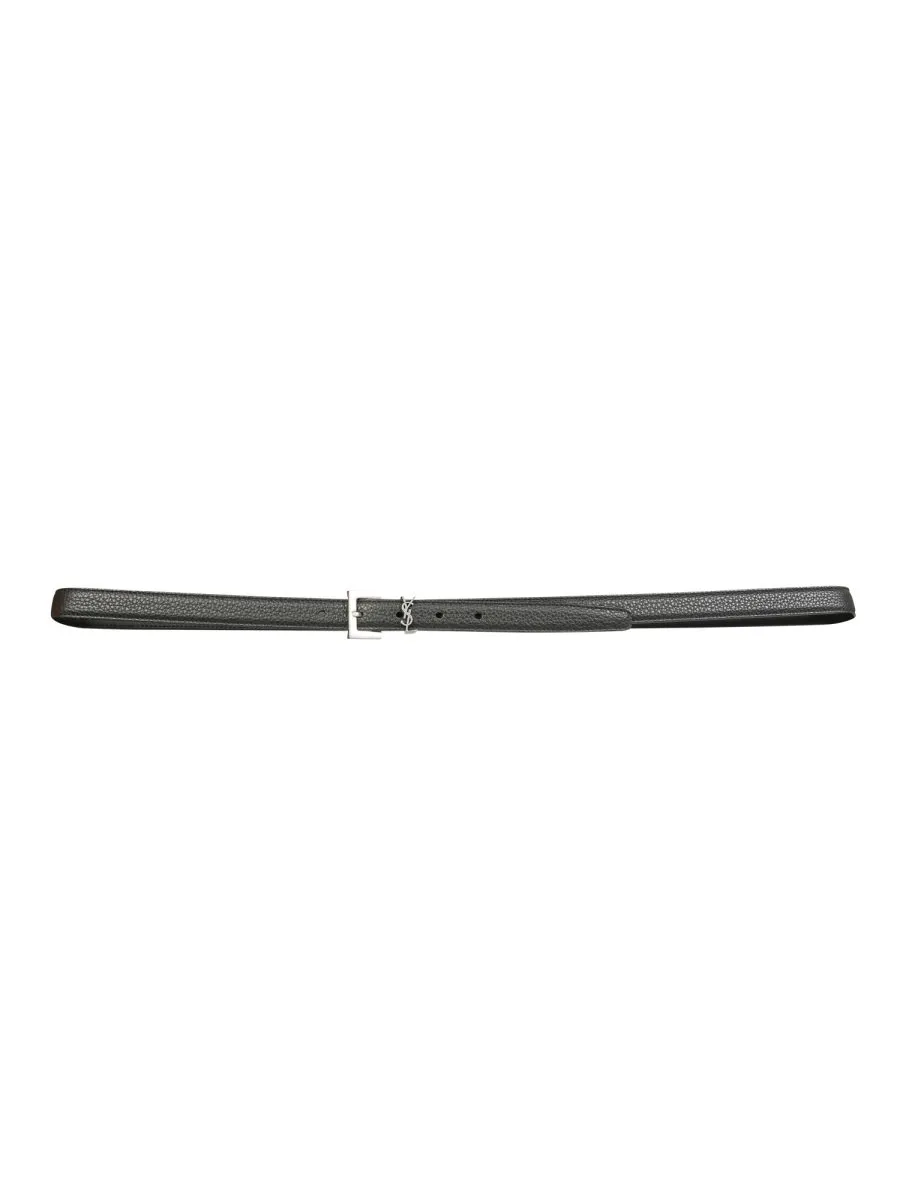 Saint Laurent Monogram Appliqué Belt