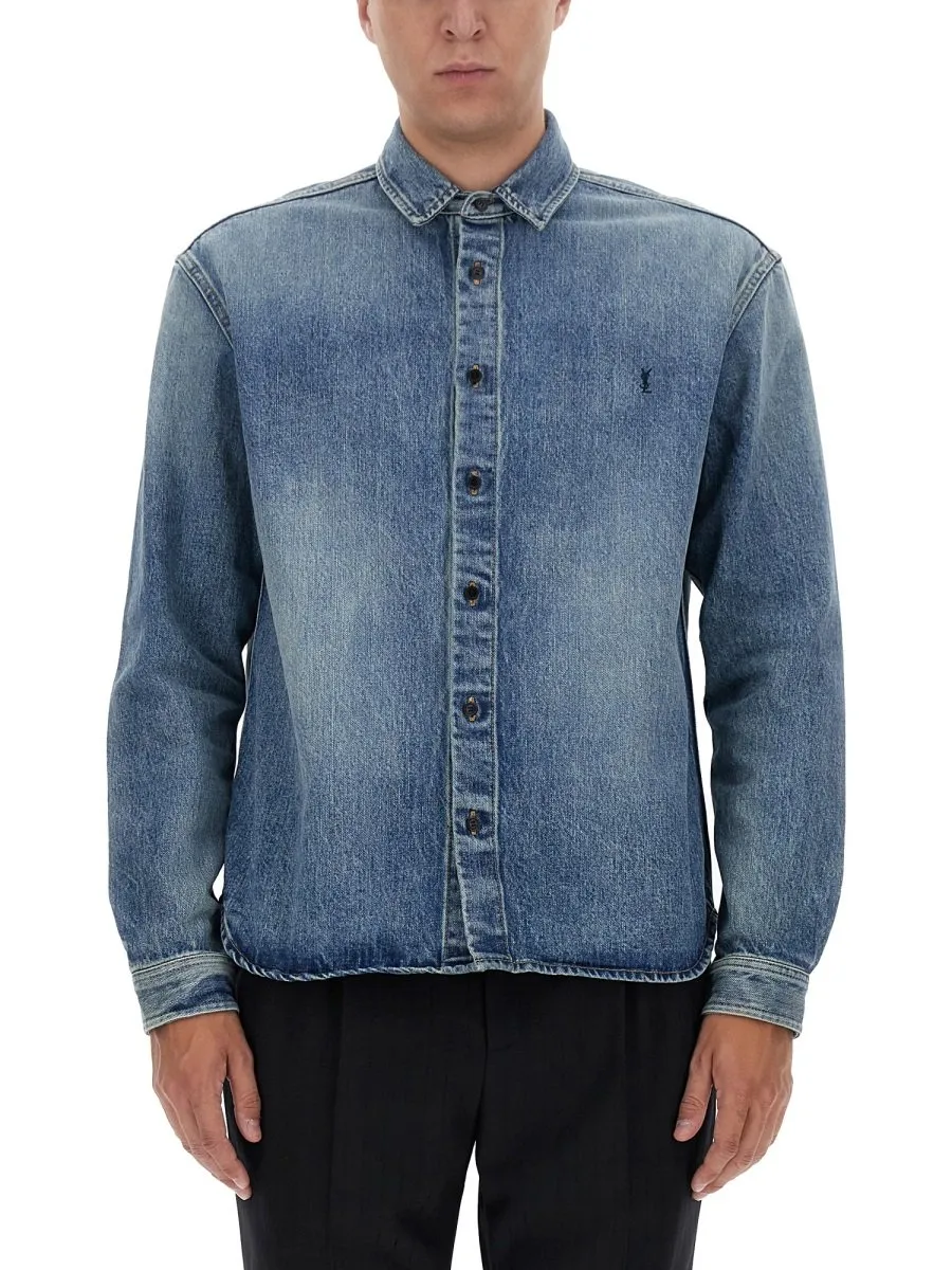 Saint Laurent Cassandre Denim Shirt