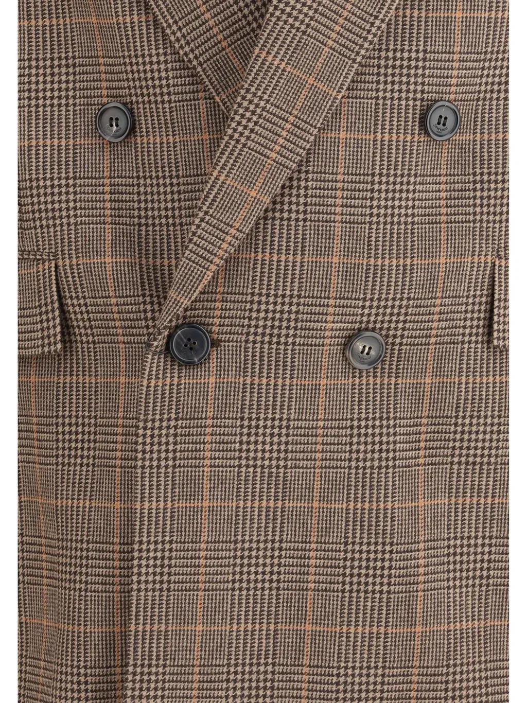Saint Laurent Double-Breasted Checked Jacket
