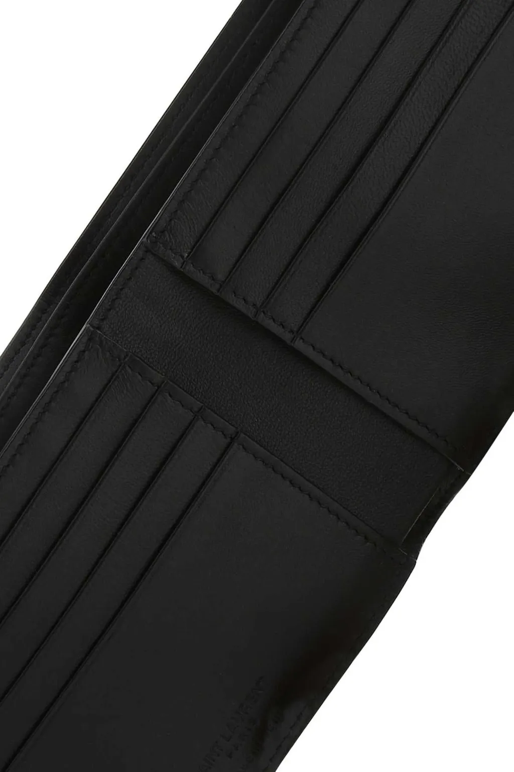 Saint Laurent East/West Embossed Bi-Fold Wallet