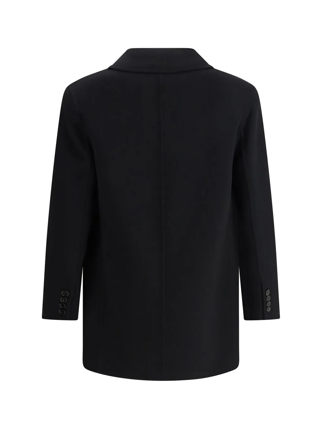 Saint Laurent Double-Breasted Long-Sleeved Peacoat
