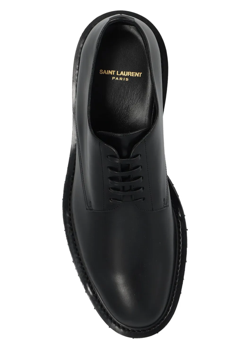 Saint Laurent Almond Toe Lace-Up Shoes