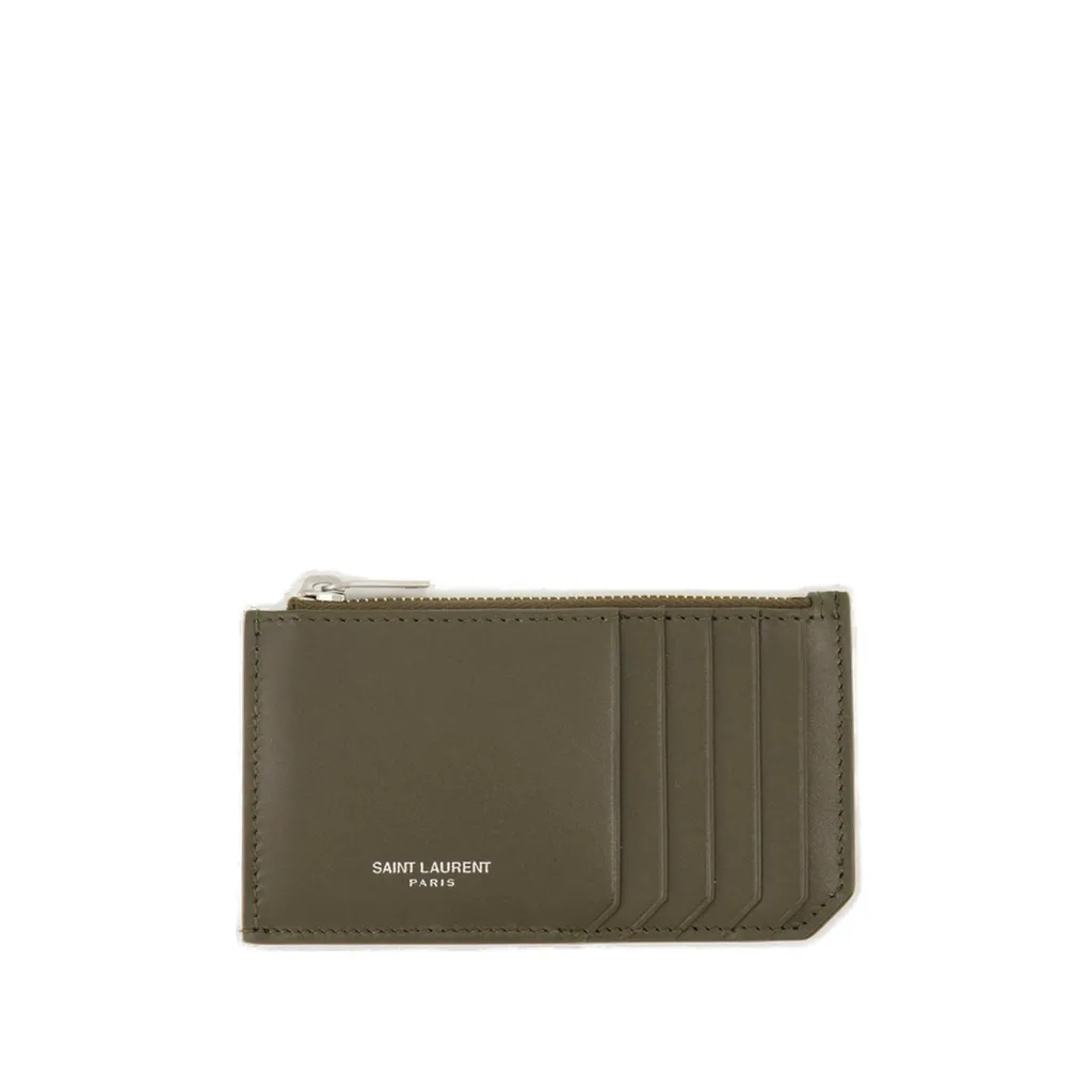 Saint Laurent Paris Fragments Zipped Card Case