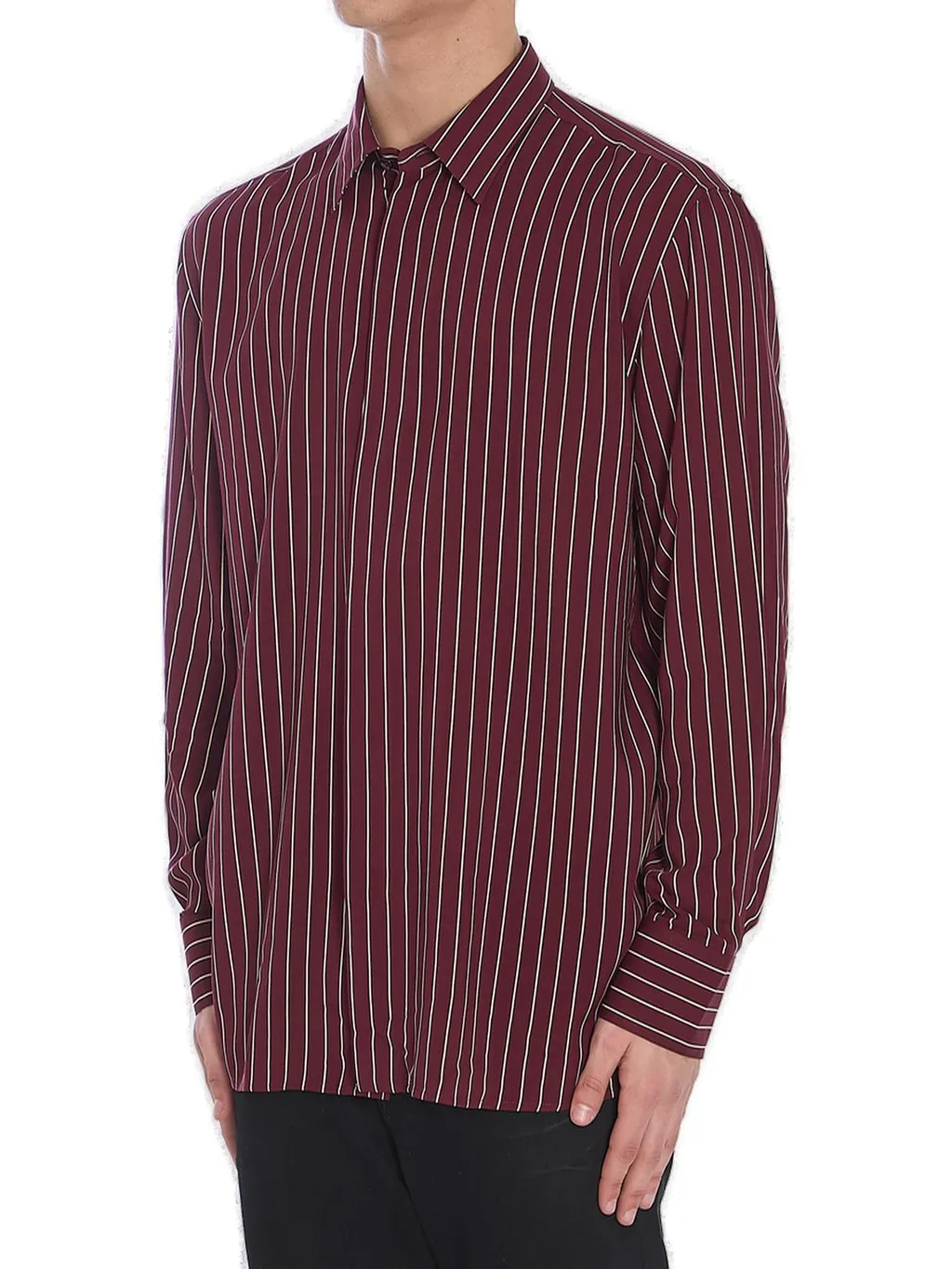 Saint Laurent Striped Button-Up Shirt