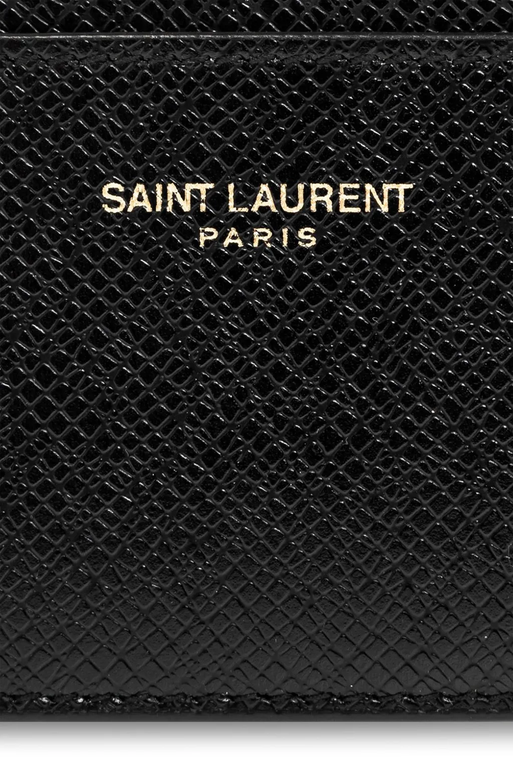 Saint Laurent Paris Logo Detailed Card Case