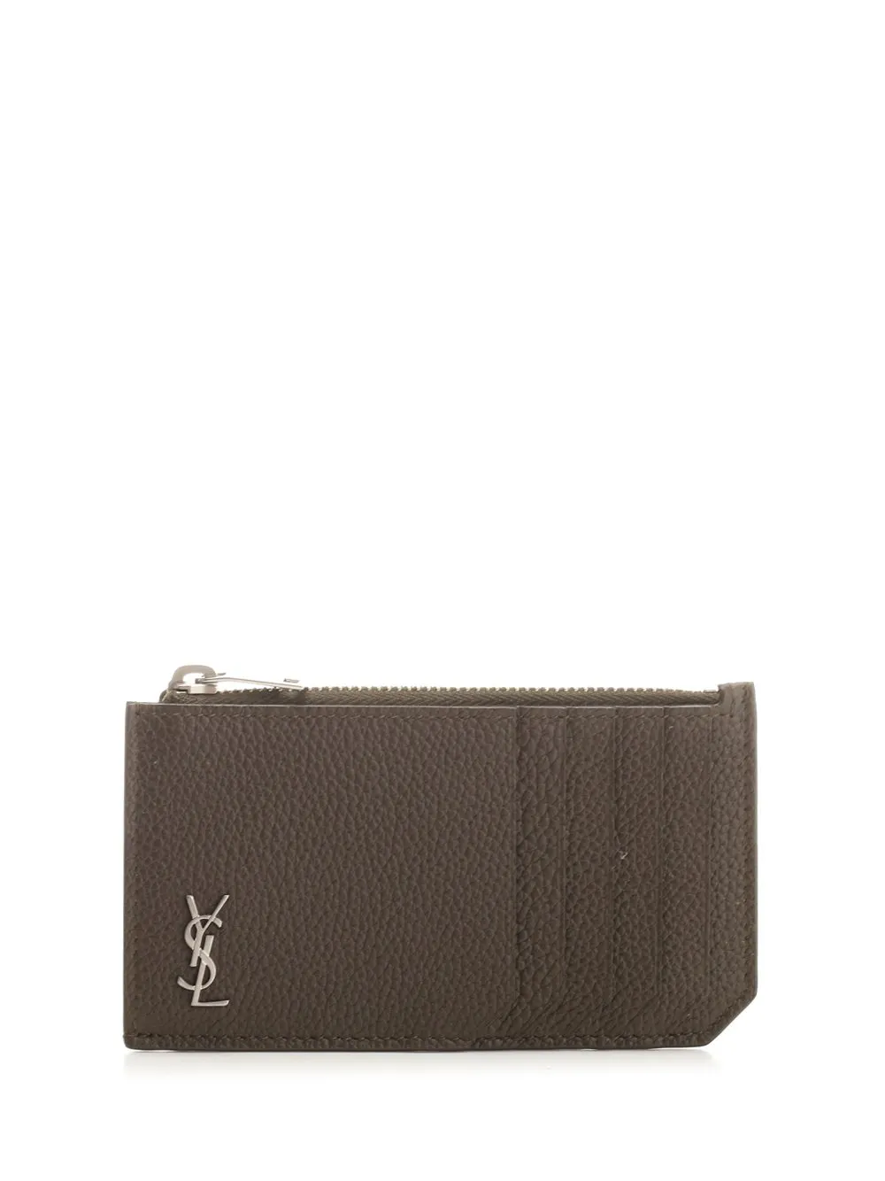 Saint Laurent Tiny Cassandre Fragments Zipped Card Case